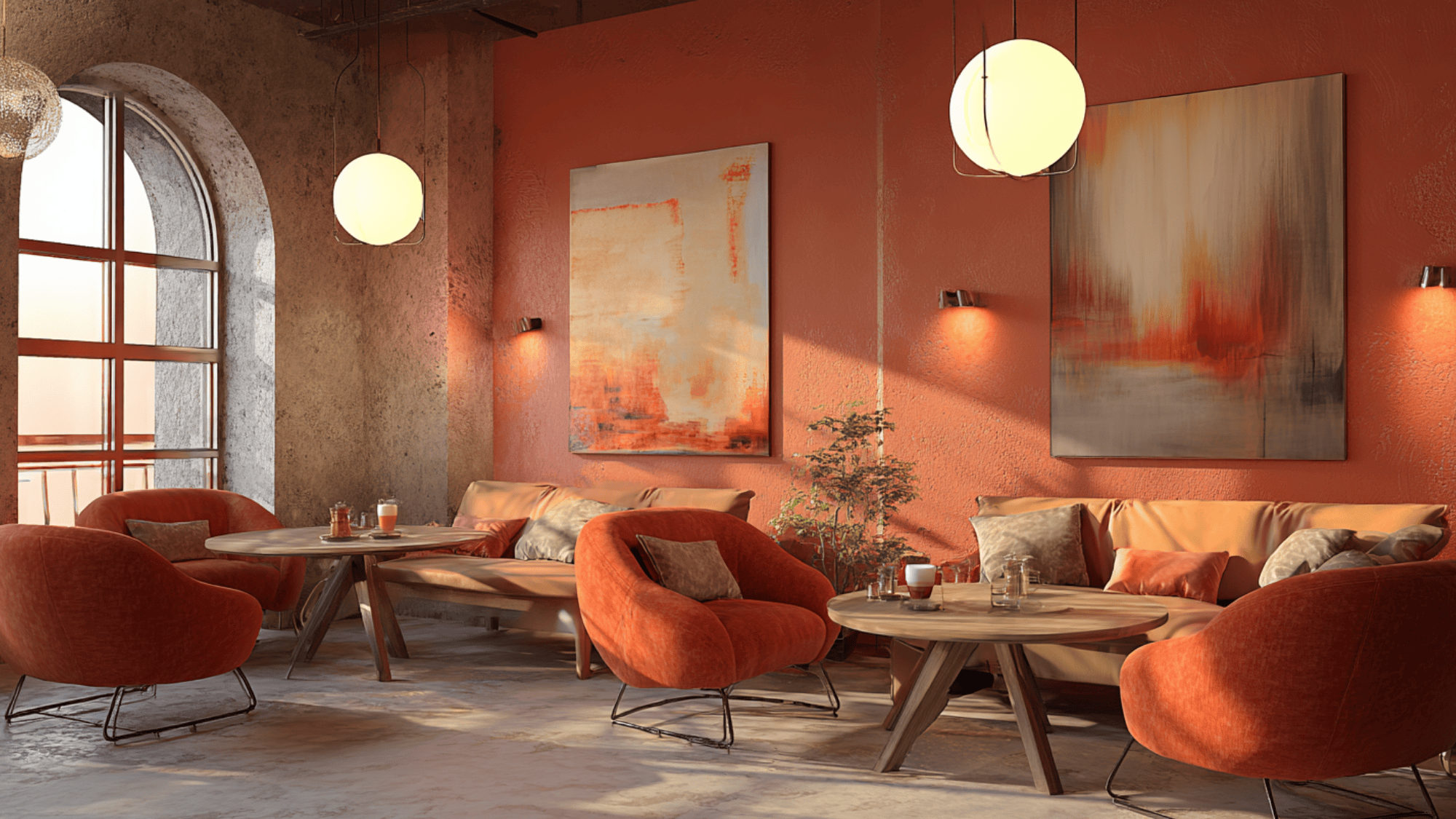 a hospitality interior with cozy seating soft lighting and relaxing atmosphere for customer comfort