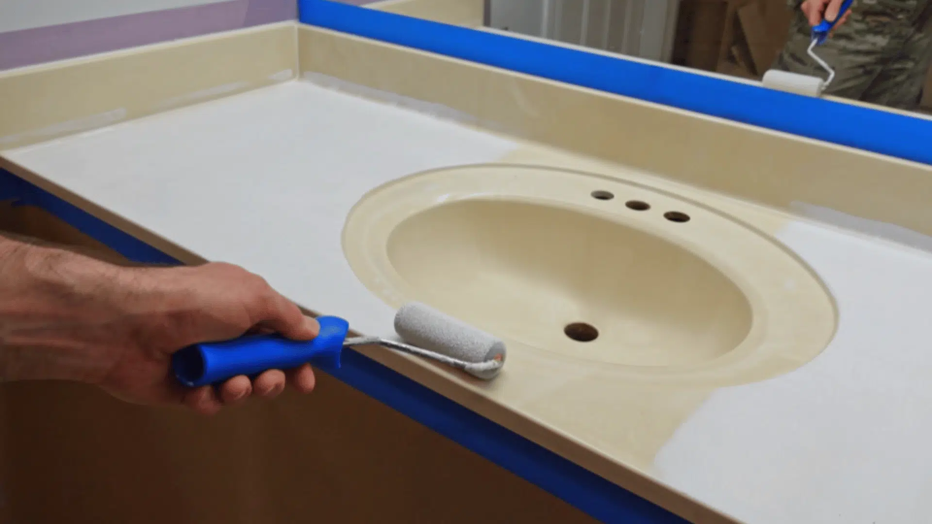 apply bonding primer evenly to help paint and epoxy stick to smooth surface