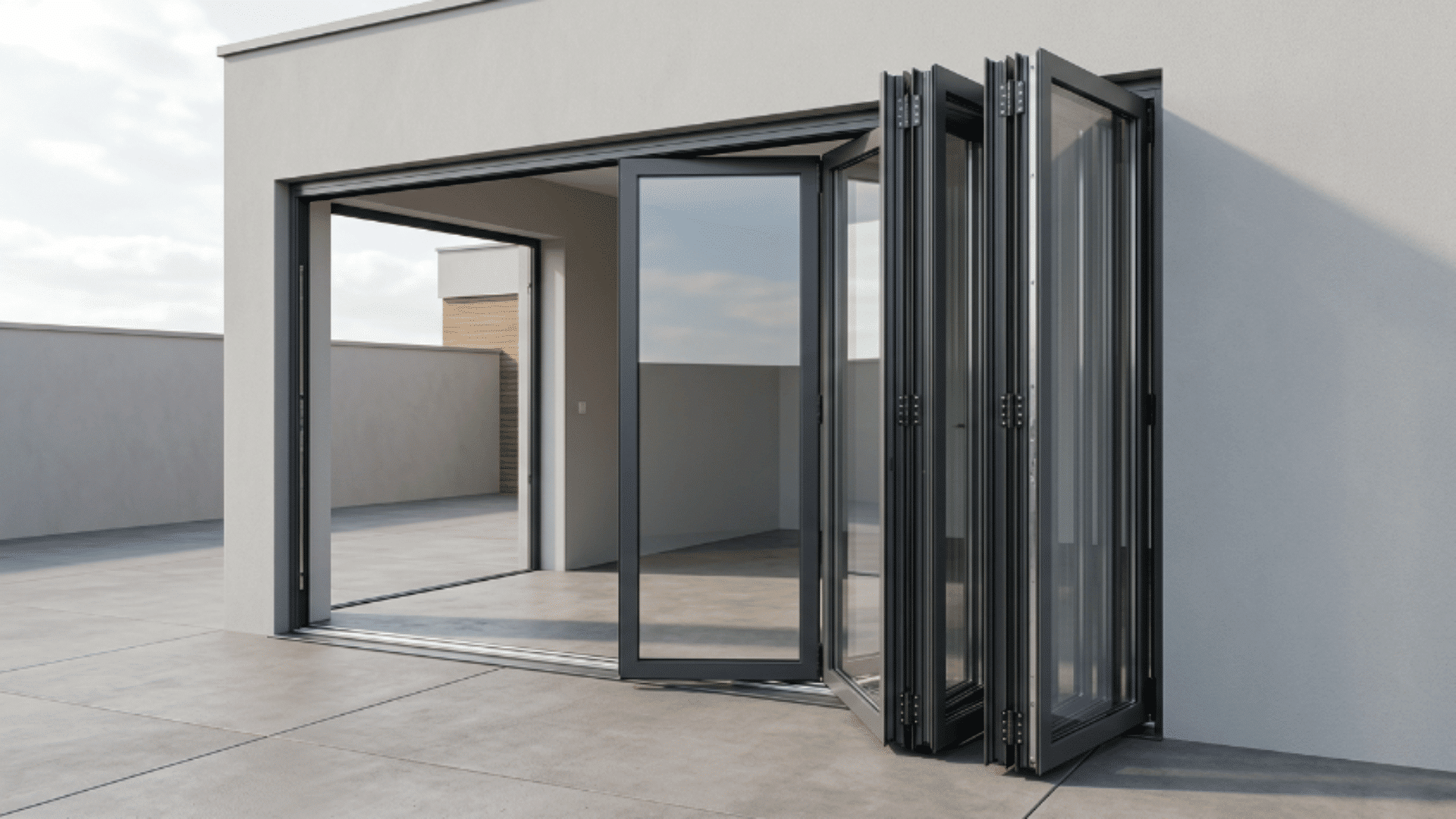 bi fold door with folding panels designed for closets and compact spaces