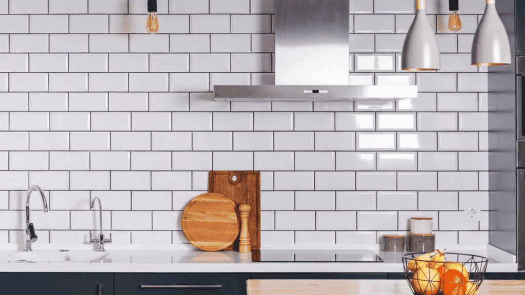 classic brick-like pattern, offset tiles creating balanced rows.