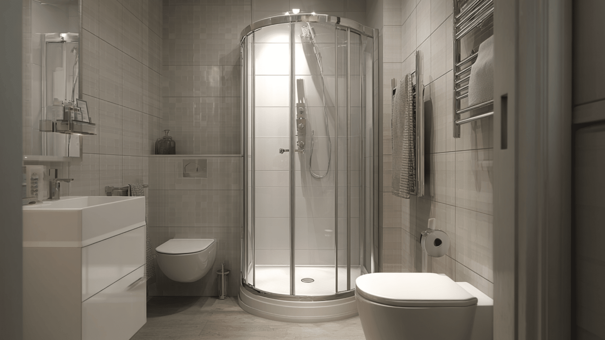 corner shower conversion design maximizing small bathroom space with compact and efficient layout