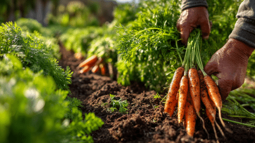 how to grow healthy carrots in backyard garden with fresh carrot harvest