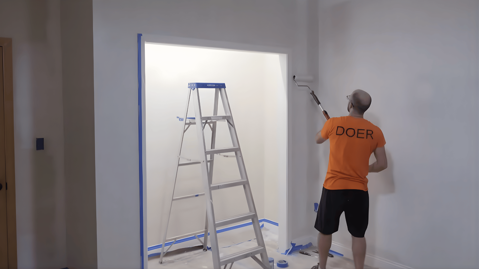 paint finishes apply primer then paint walls and trim allow proper drying between coats