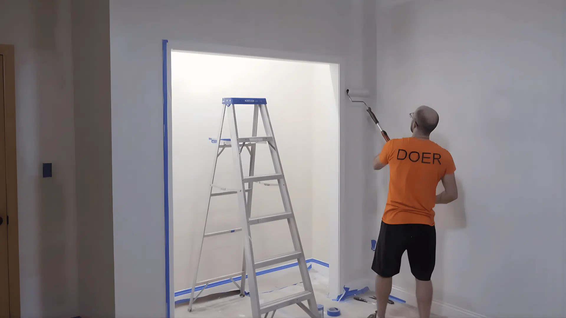 paint finishes apply primer then paint walls and trim allow proper drying between coats