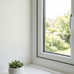 pvc windows installed in a modern residential room with natural daylight coming through the frame