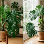 side-by-side swiss Cheese Plan andt Monstera plants