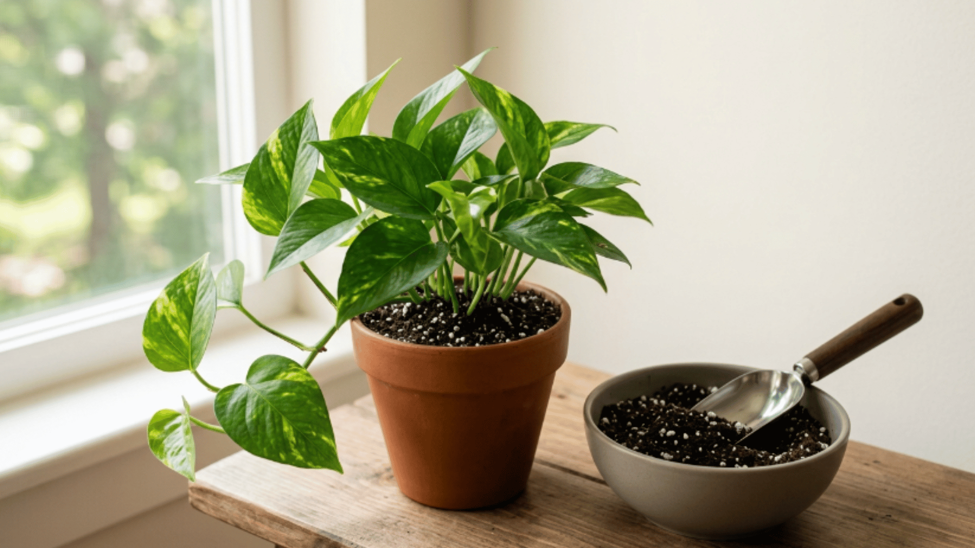 soil for pothos use well draining soil with perlite or bark to avoid excess moisture around roots