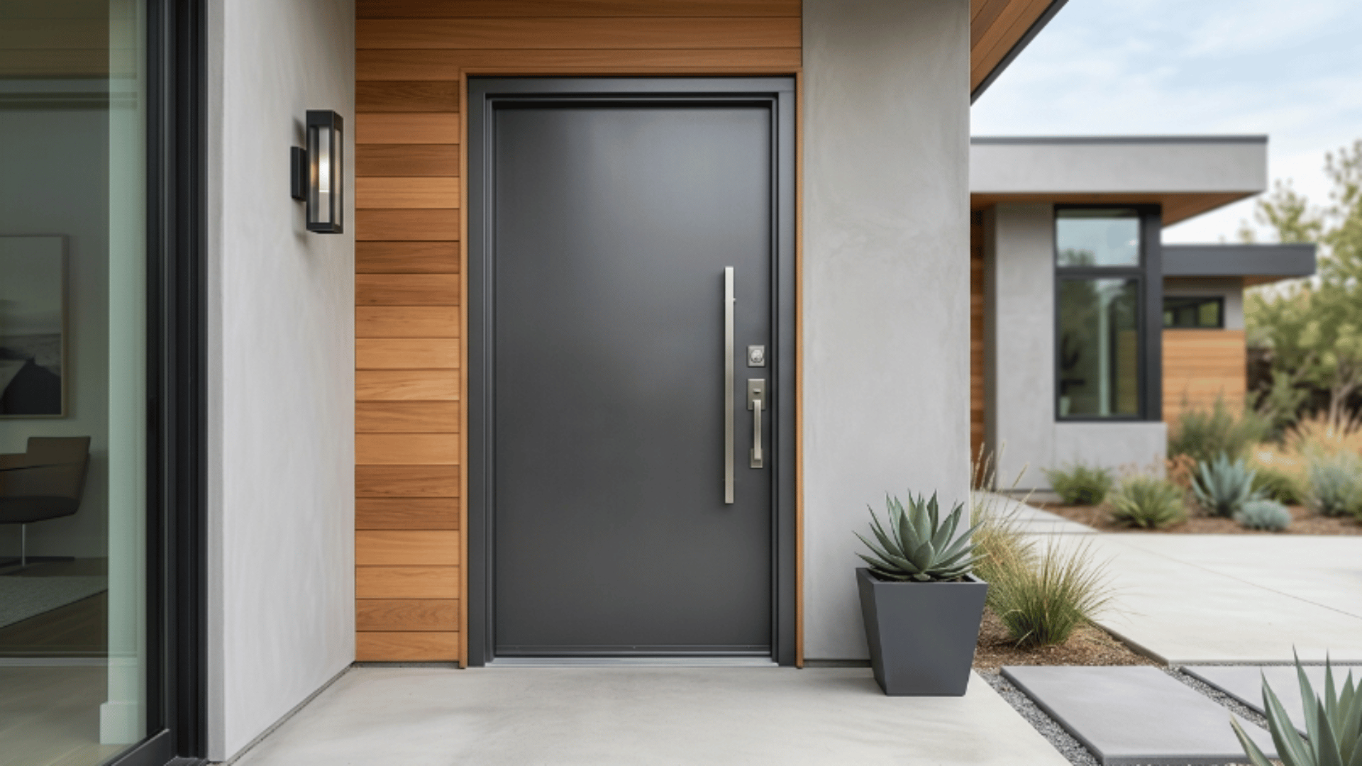 solid steel door with strong frame providing secure and durable entry solution
