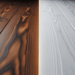stained wood vs smooth painted wood split