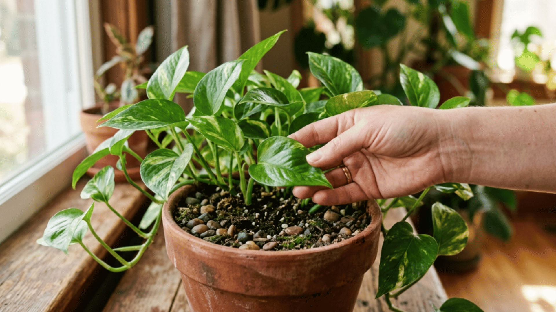 temperature for pothos keep in warm stable indoor conditions away from cold drafts or heat sources