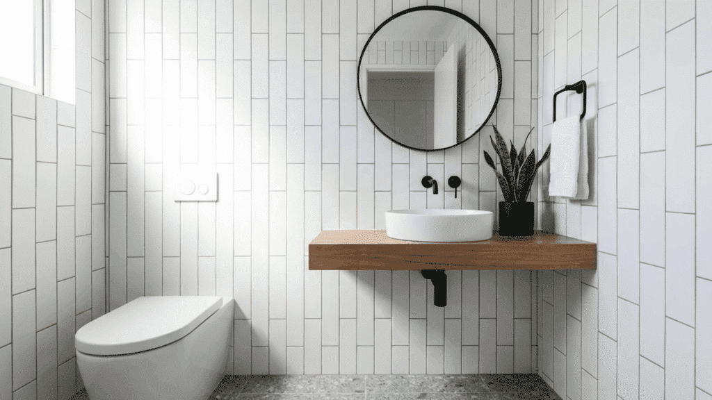 vertical brick-like pattern creating a tall, dynamic look.