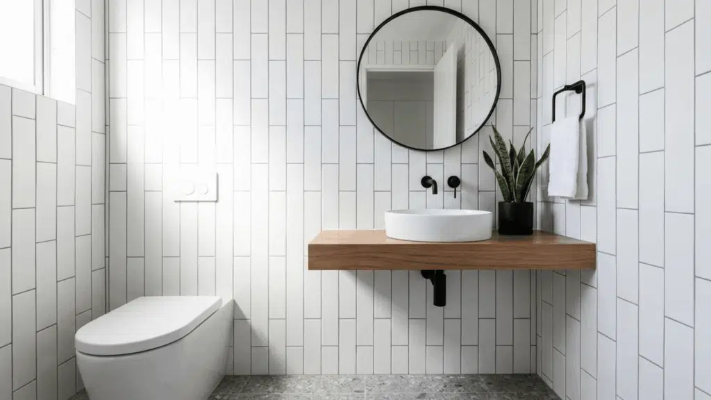vertical brick-like pattern creating a tall, dynamic look.