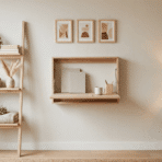 diy setups with ladder shelf desk nightstand and herb wall in a soft neutral layout