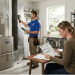 home energy audit showing hvac inspection, energy savings, and efficient home setup