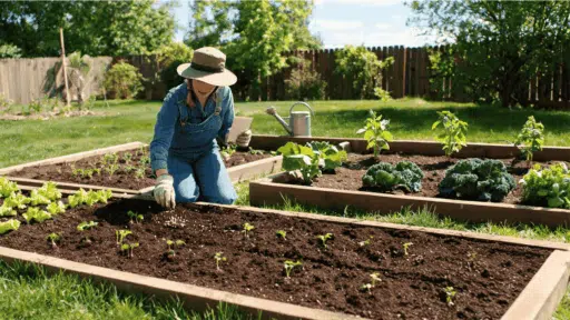 image of a person growing vegetables in a garden