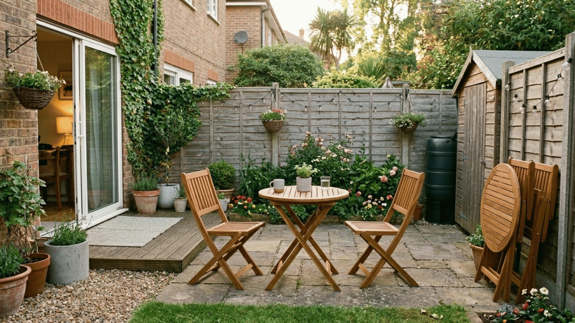 small backyard with open space, simple layout, and minimal design.