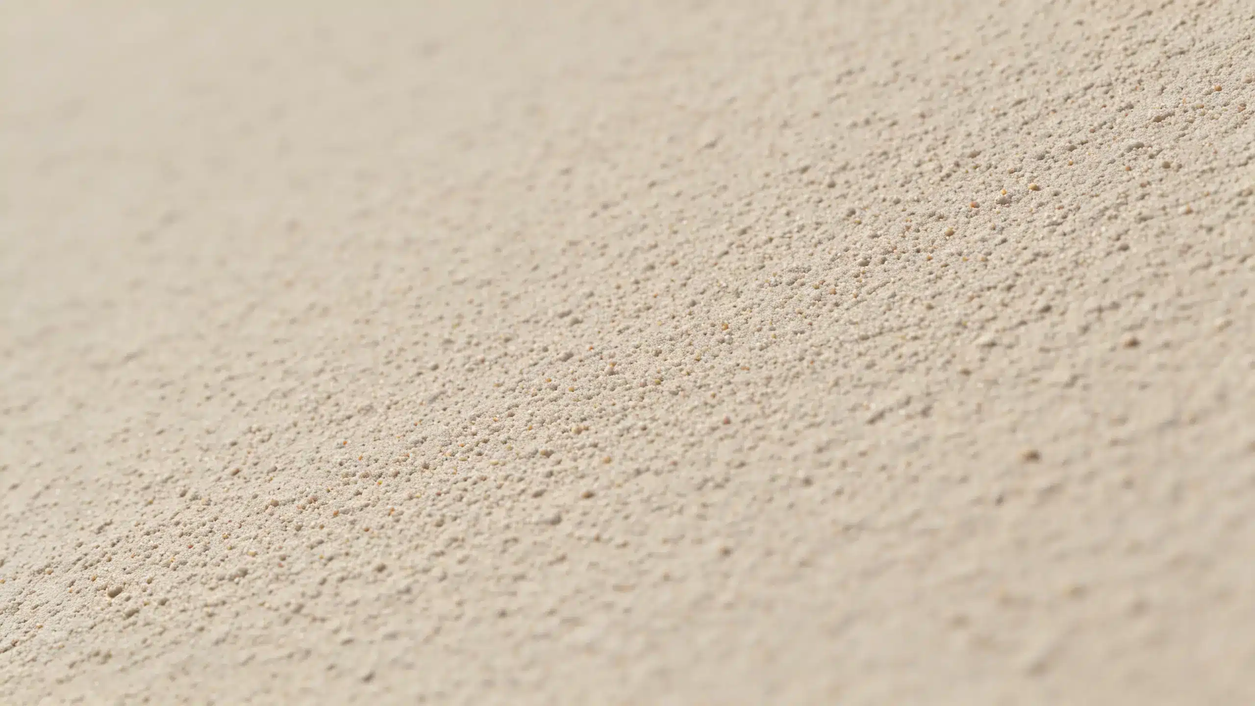 close-up view of a light beige, highly textured stucco or rough plaster surface showing small, raised bumps