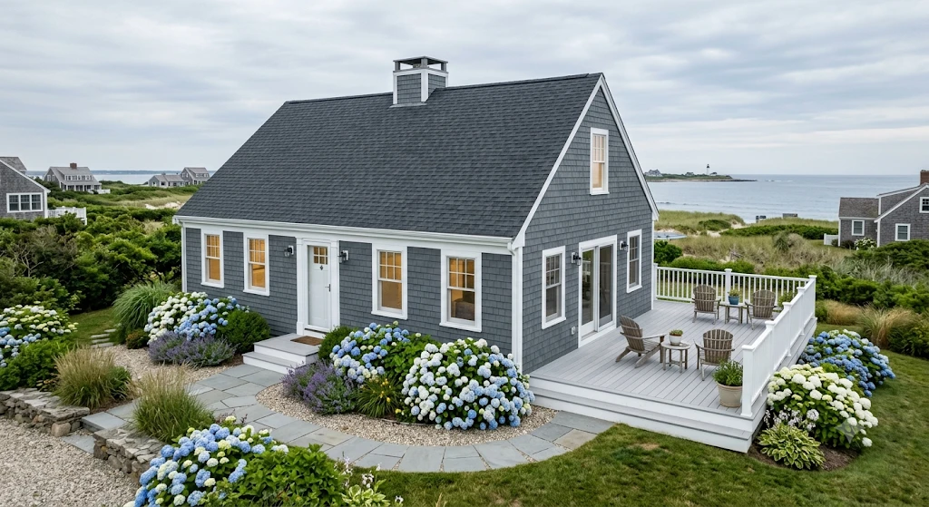 Traditional Deck Colors for a Grey House