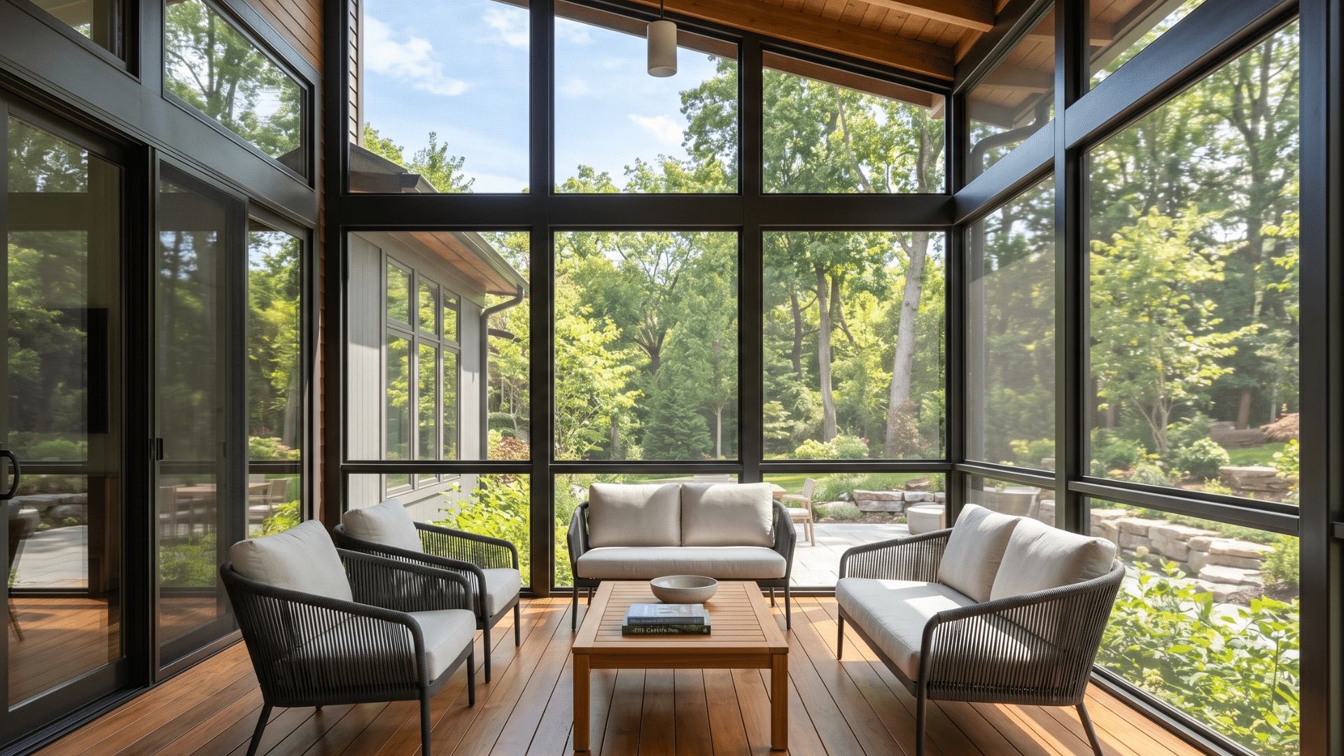 71 a screen porch space in house for sitting