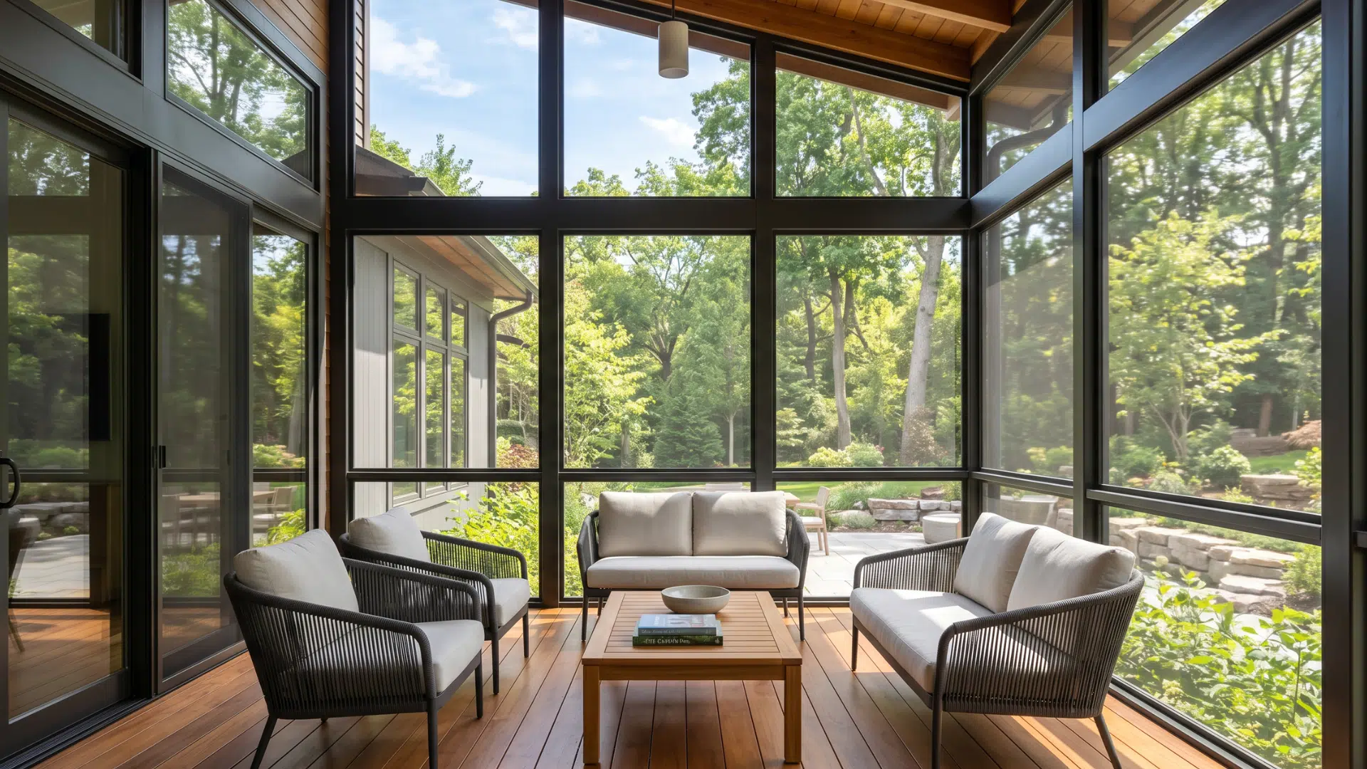 71 a screen porch space in house for sitting