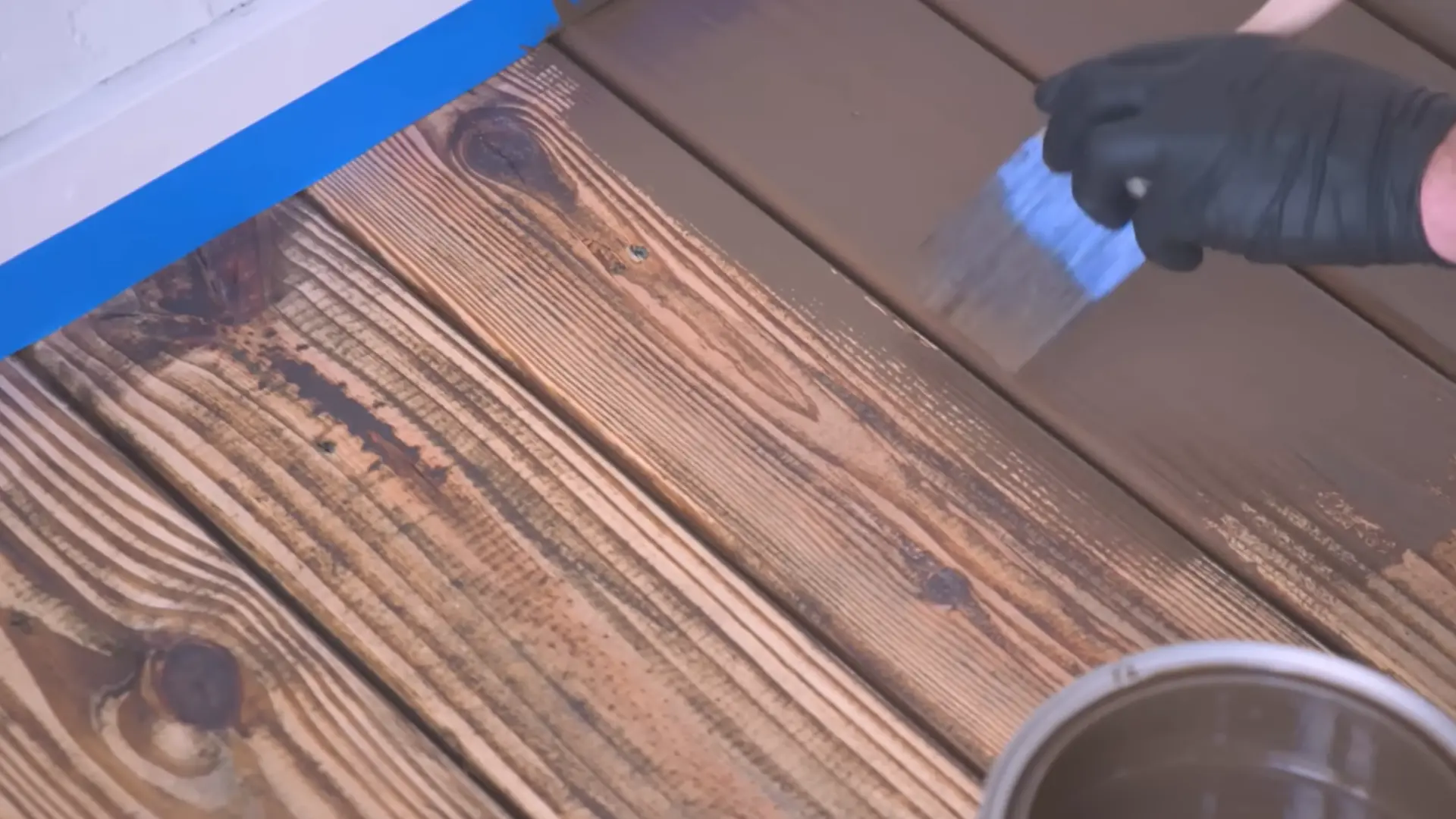 Apply Stain Across the Boards