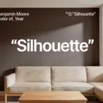 benjamin moore color of the year 2026 silhouette used on a warm brown gray living room wall