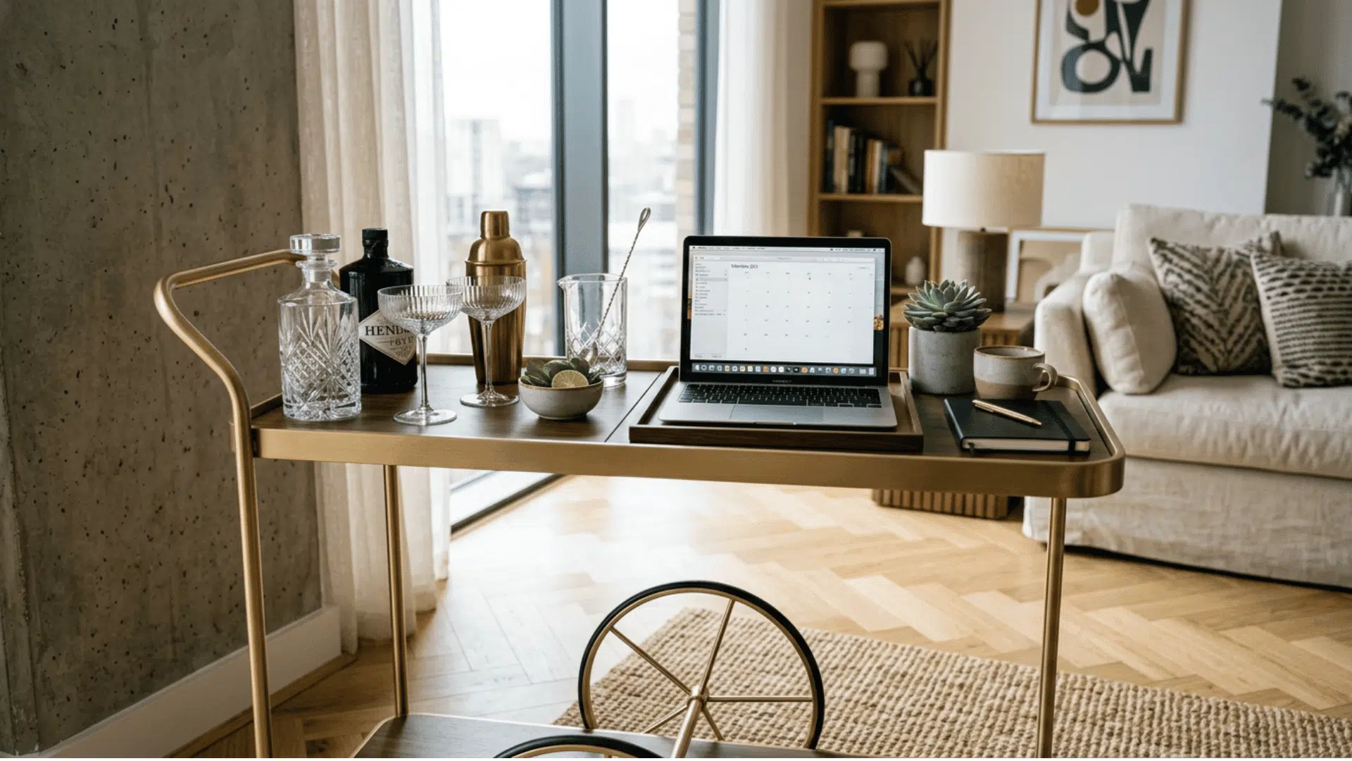 convertible bar cart