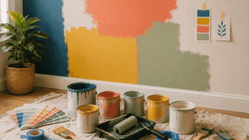 creative wall painting ideas for home makeover including accent walls, stripes, geometric patterns, murals, and diy tips