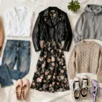 editorial collage showing different fashion aesthetics with clothing accessories and home decor in one layout