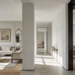 evolution of drawing room from traditional formal style to modern living space in a realistic interior with natural light and clean architectural design