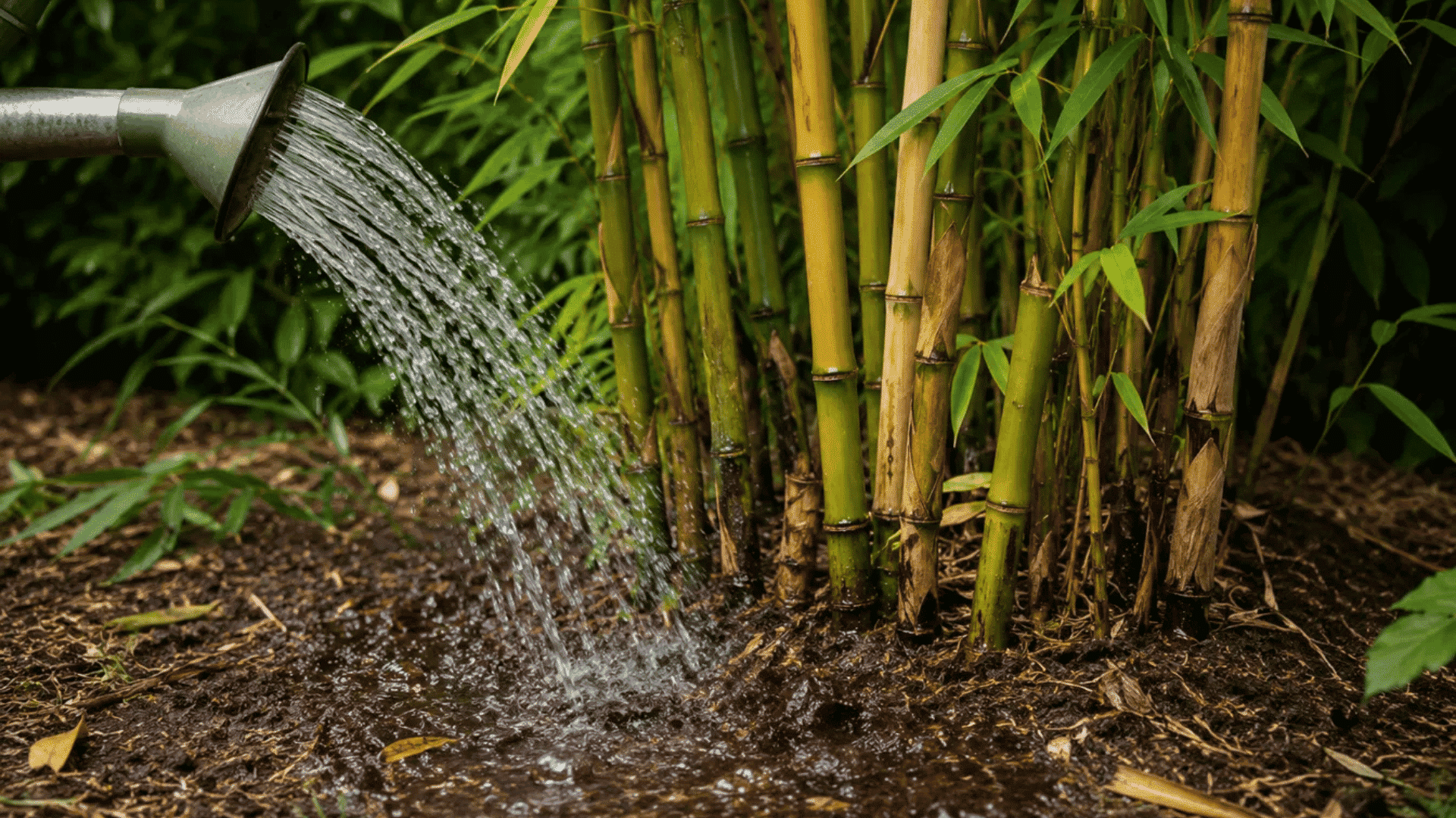 proper deep watering technique that keeps bamboo healthy and thriving