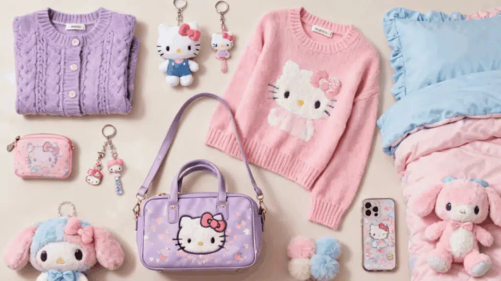 kawaii aesthetic with pastel clothing plush toys colorful accessories and playful japanese inspired fashion
