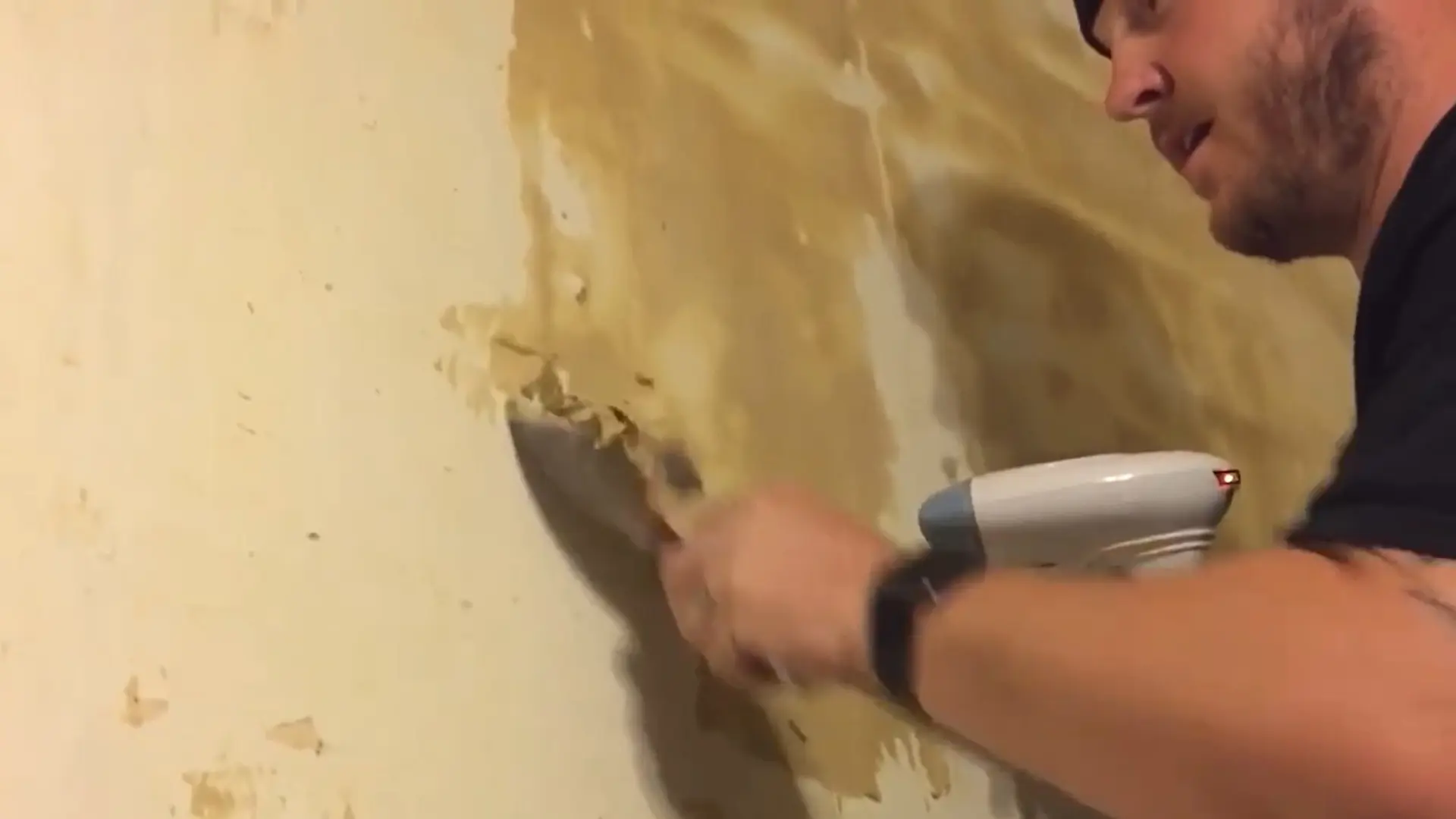 scrape the wall