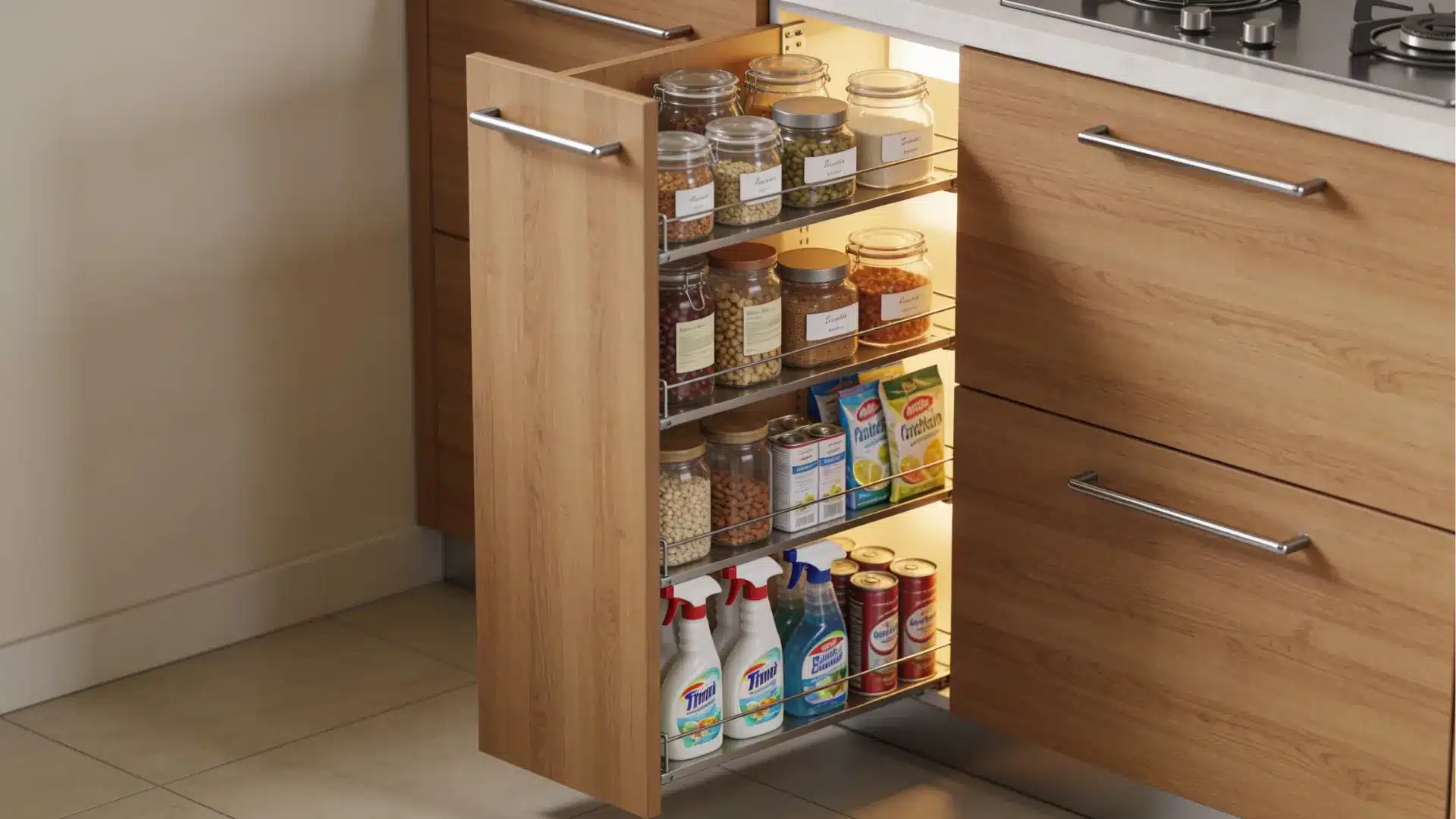 tall cabinet used for vertical storage