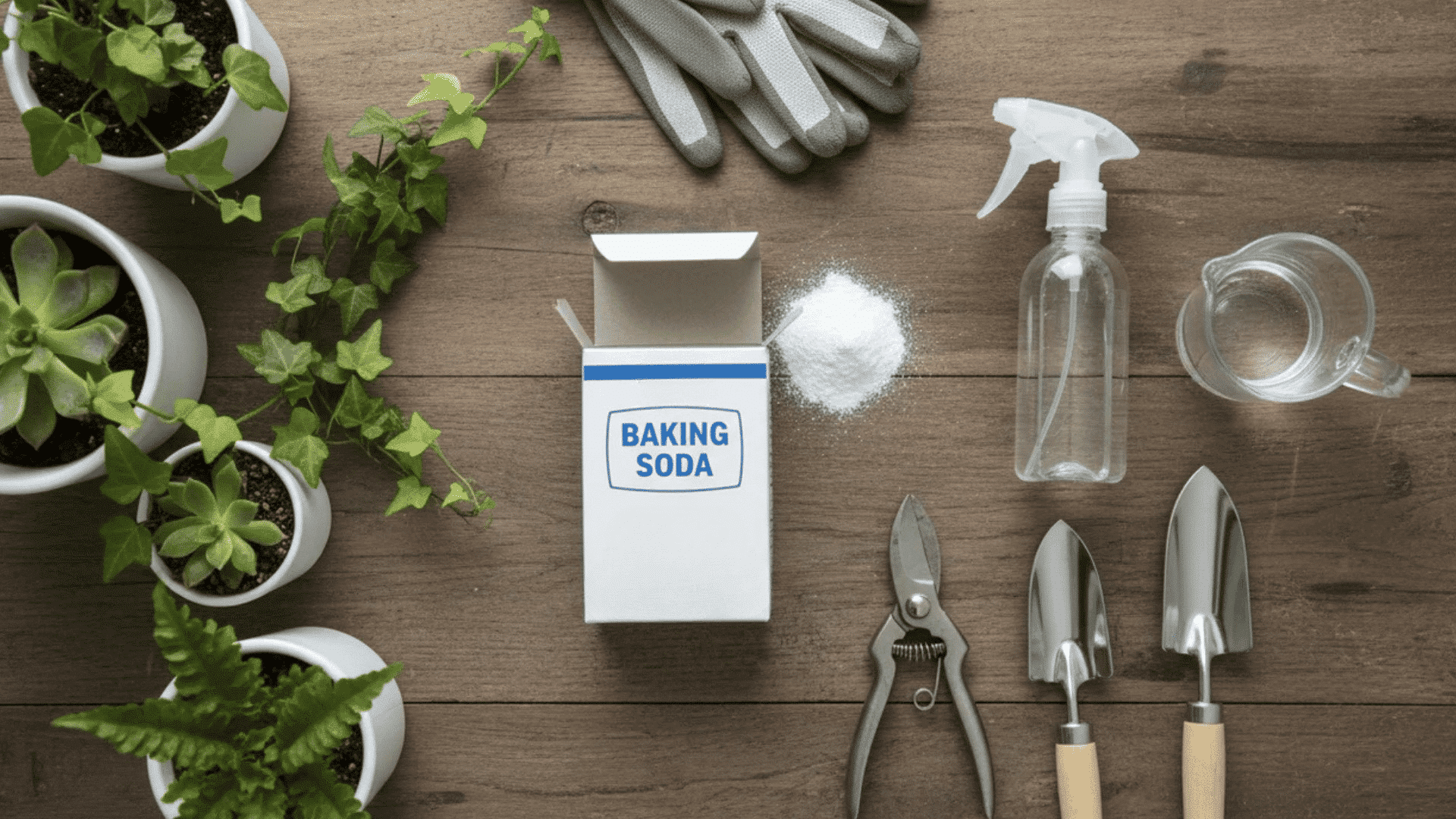 using baking soda for plants the right way while spraying a vegetable garden