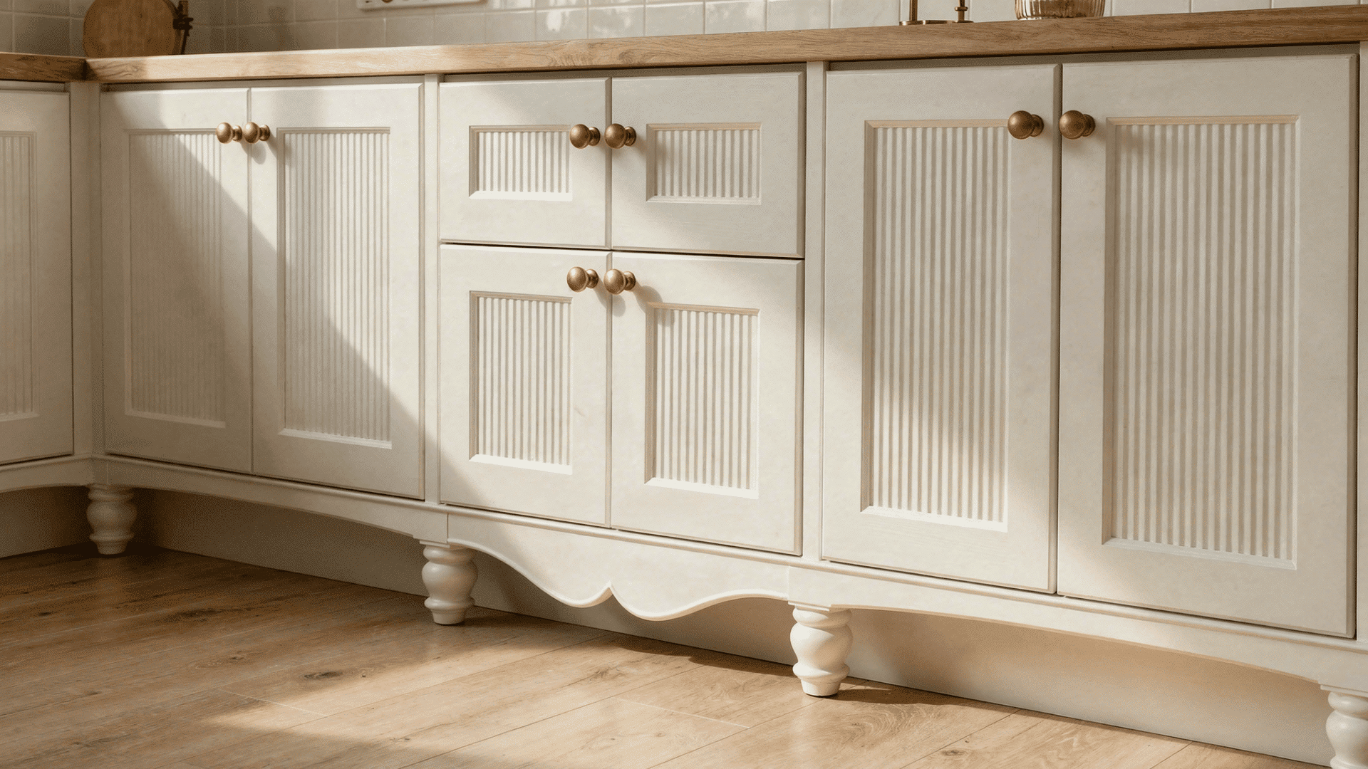 white shaker kitchen cabinets with crown molding decorative furniture legs and aged brass cup pull hardware
