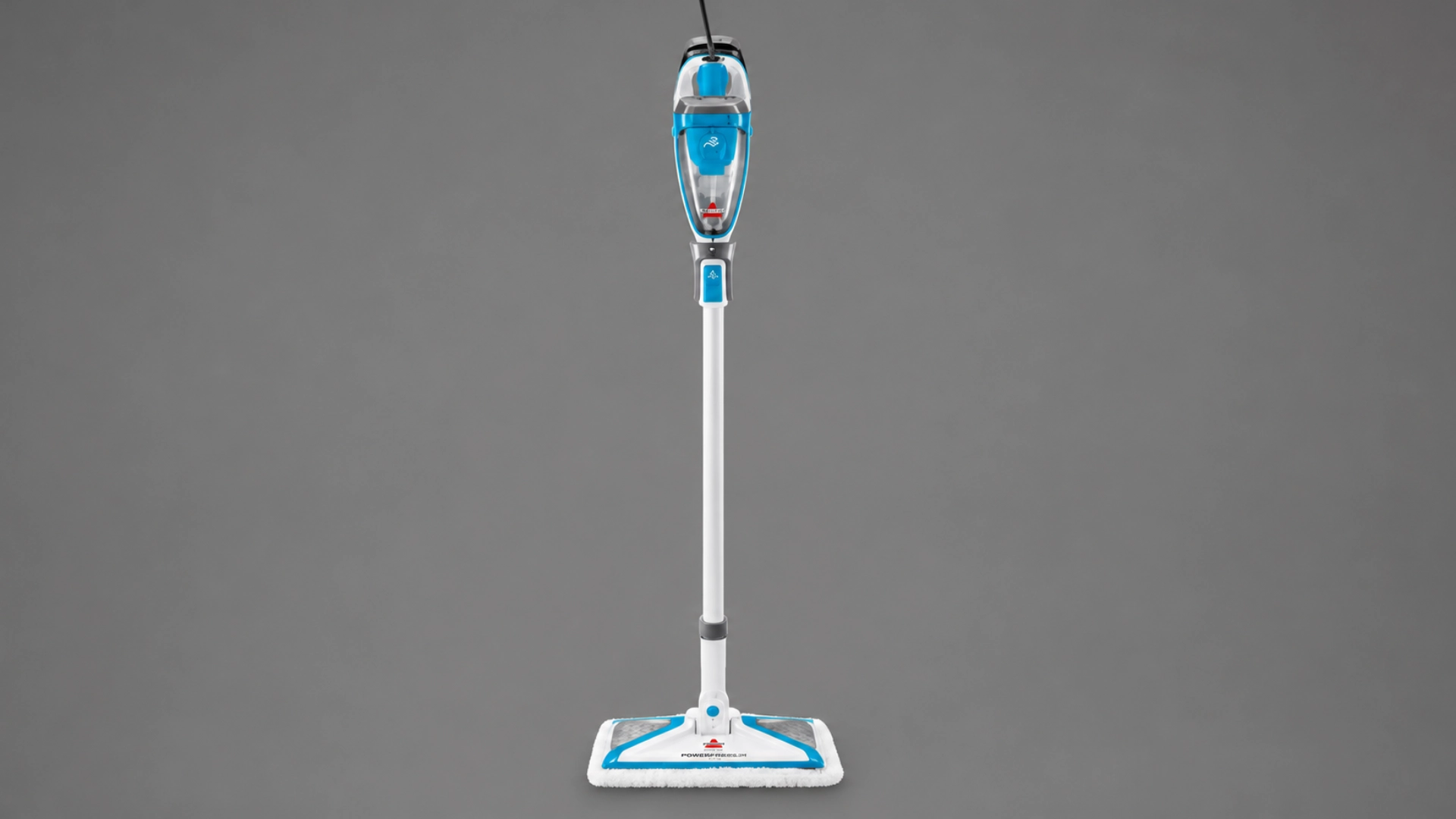 bissell powerfresh slim steam mop with blue accents for gentle cleaning on sealed hardwood floors