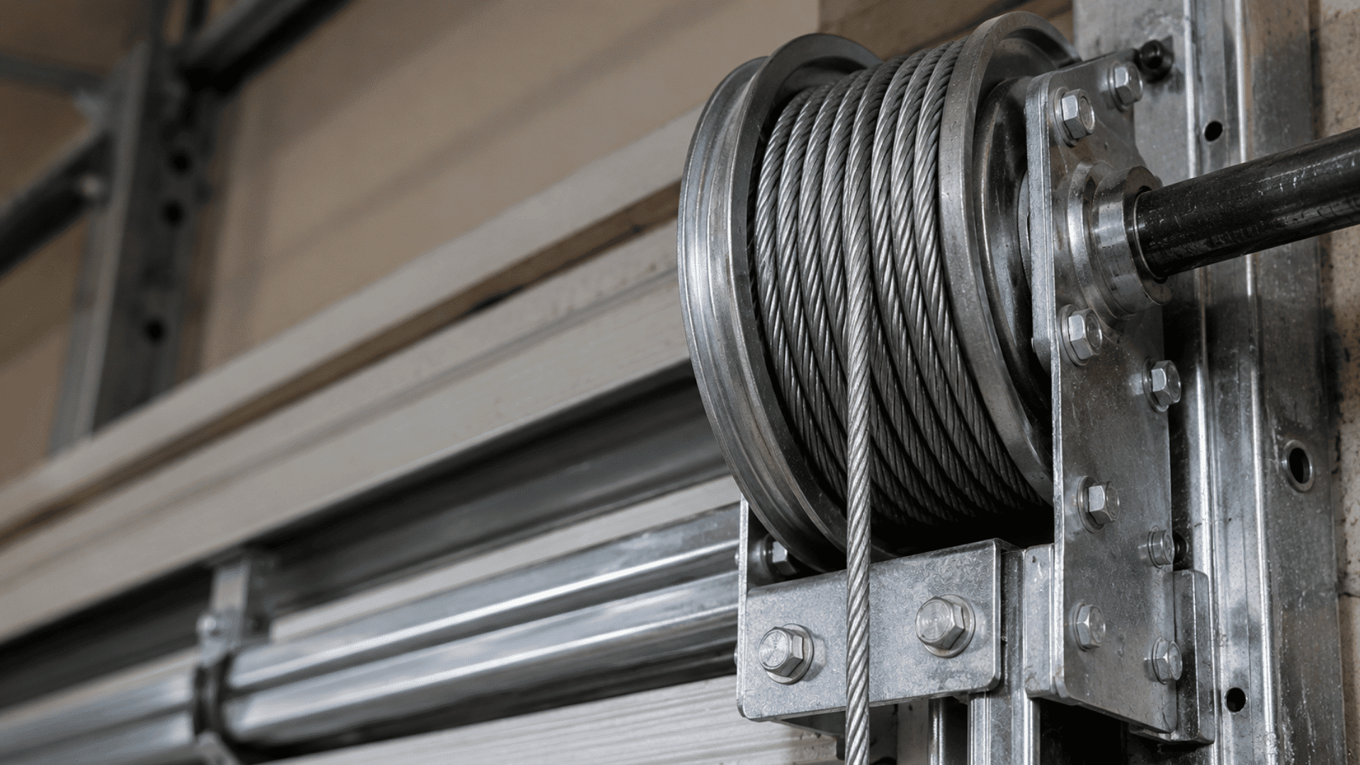 Heavy-duty commercial garage door cable with reinforced end fitting