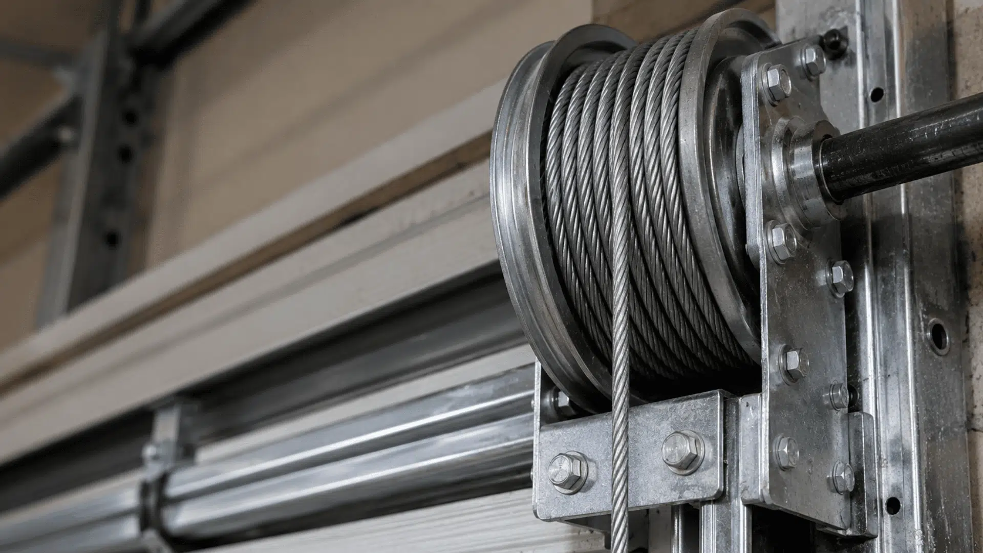 Heavy-duty commercial garage door cable with reinforced end fitting