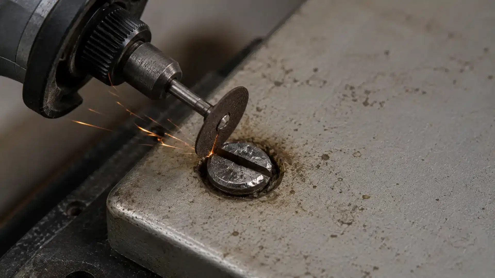 cutting a new slot gives a badly stripped screw a fresh spot for a flathead driver to grip