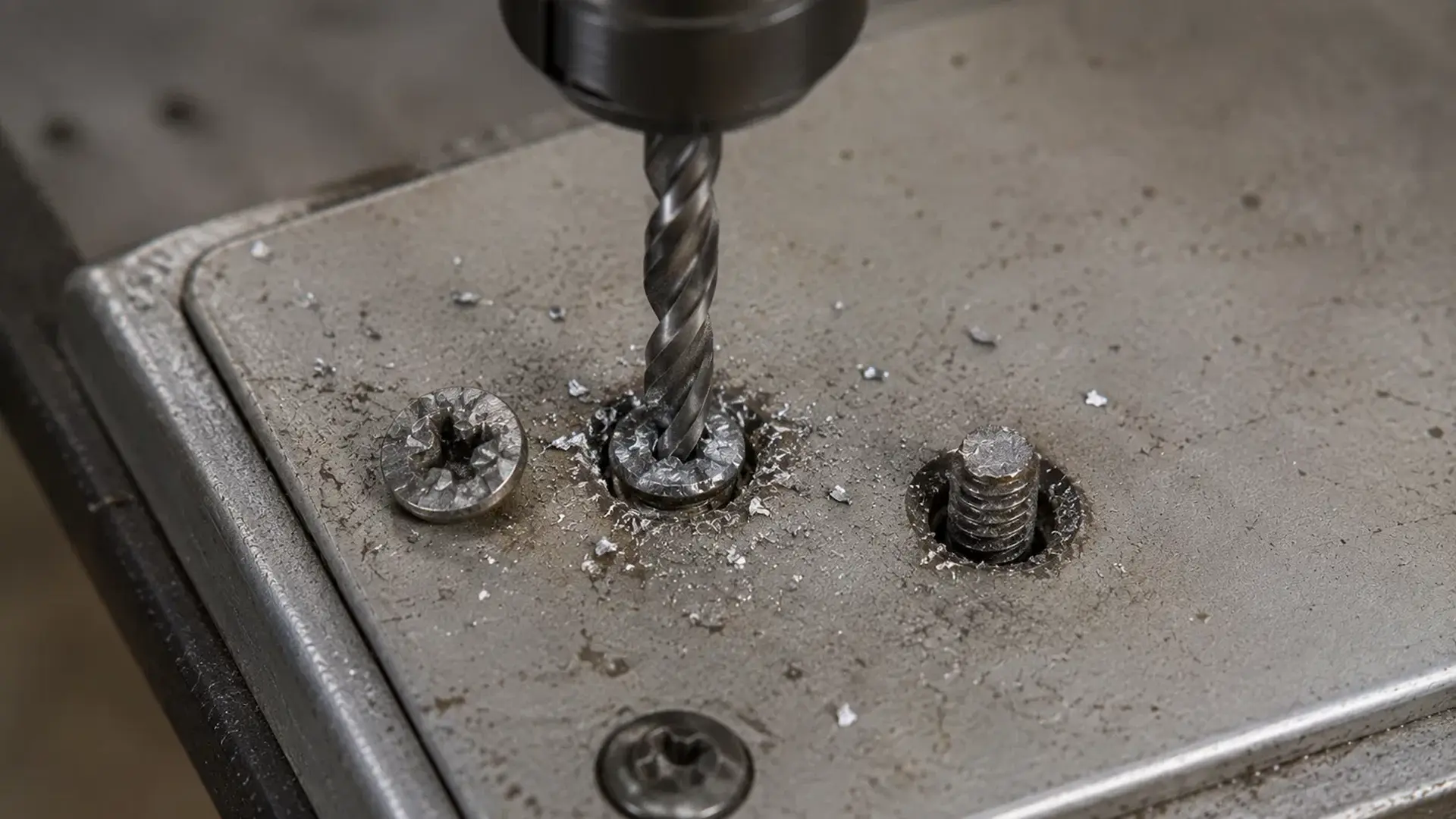 drilling the head off is a last resort when a stripped screw wont respond to any other method