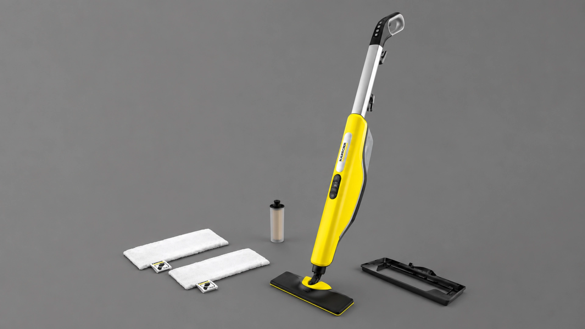 karcher sc easyfix steam mop with attachments and microfiber pads for cleaning hardwood floors