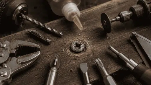 several tools and methods for how to remove a stripped screw without damaging the surface