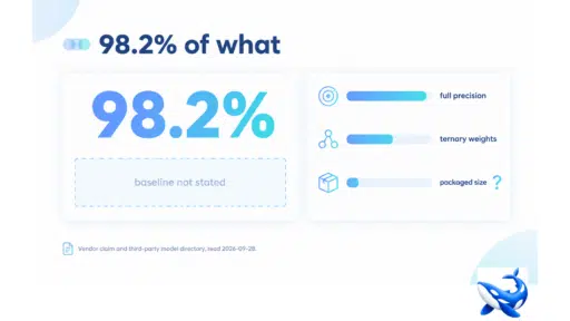 Graphical interface with 98.2% statistic, data bars, and blue gradient elements on white background